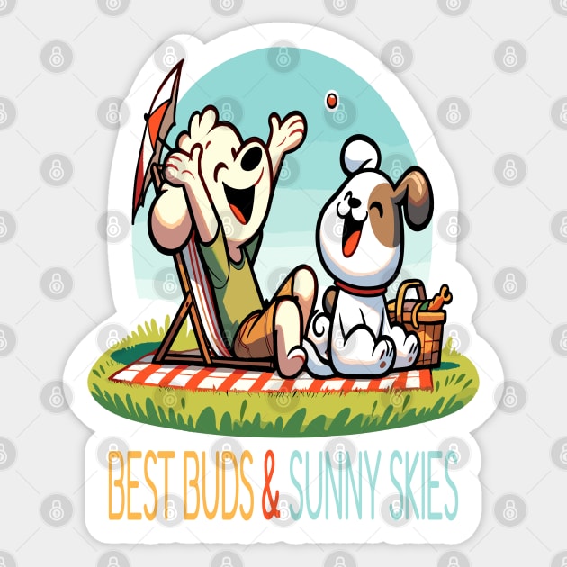 Picnic Pals - Best Buds and Sunny Skies Sticker by maknatess
